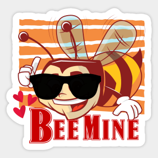 Bee Mine Cute Valentine's Day Sticker